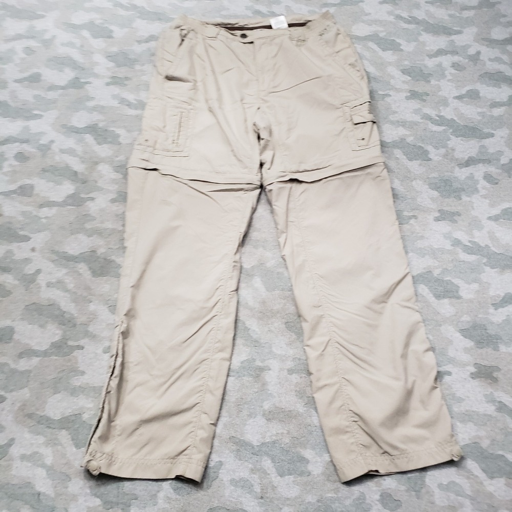 Columbia Titanium Convertible Pants Womens Medium Tan Cargo Pockets - Picture 1 of 11